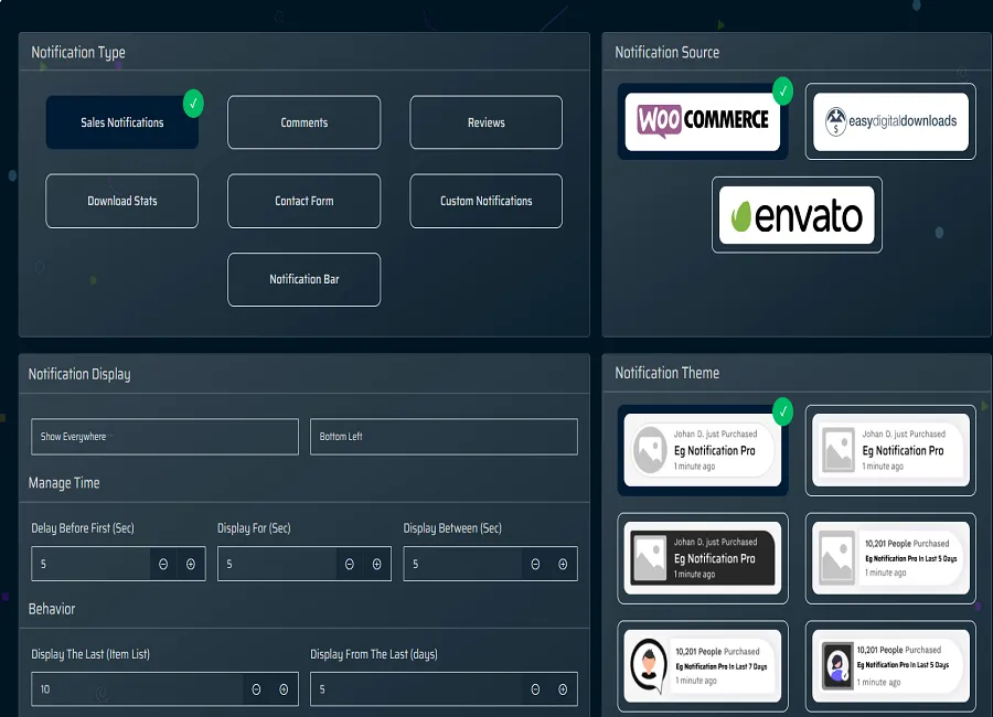 EG Notification — FOMO & Social-Proof Popup Plugin
