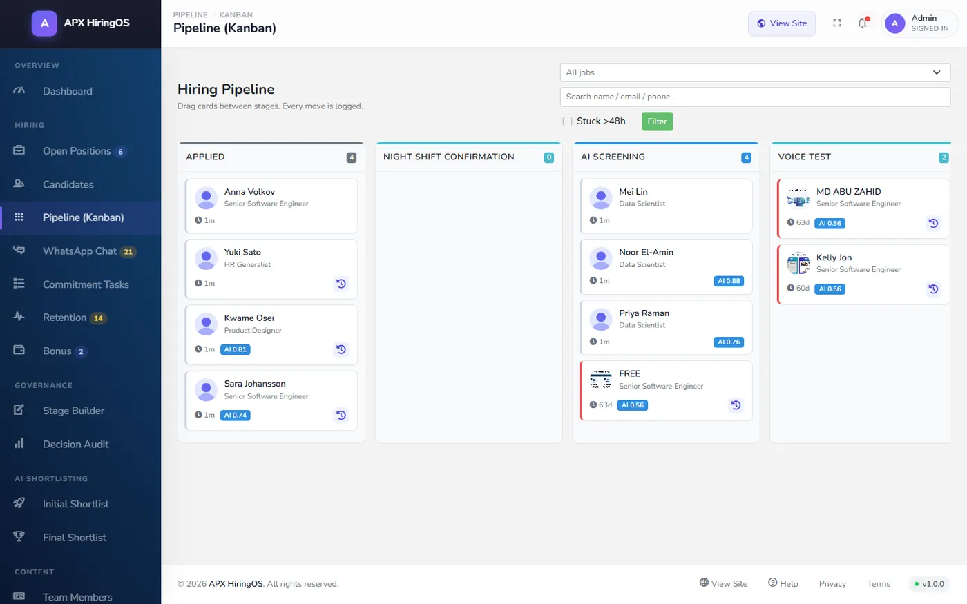 AI Recruitment Engine — FastAPI Microservice, screen 2