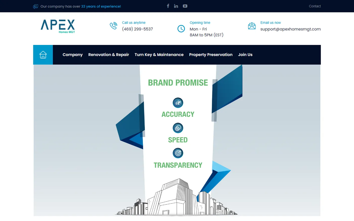 Apex Homes MGT — Custom WordPress Theme (Property Preservation), screen 4