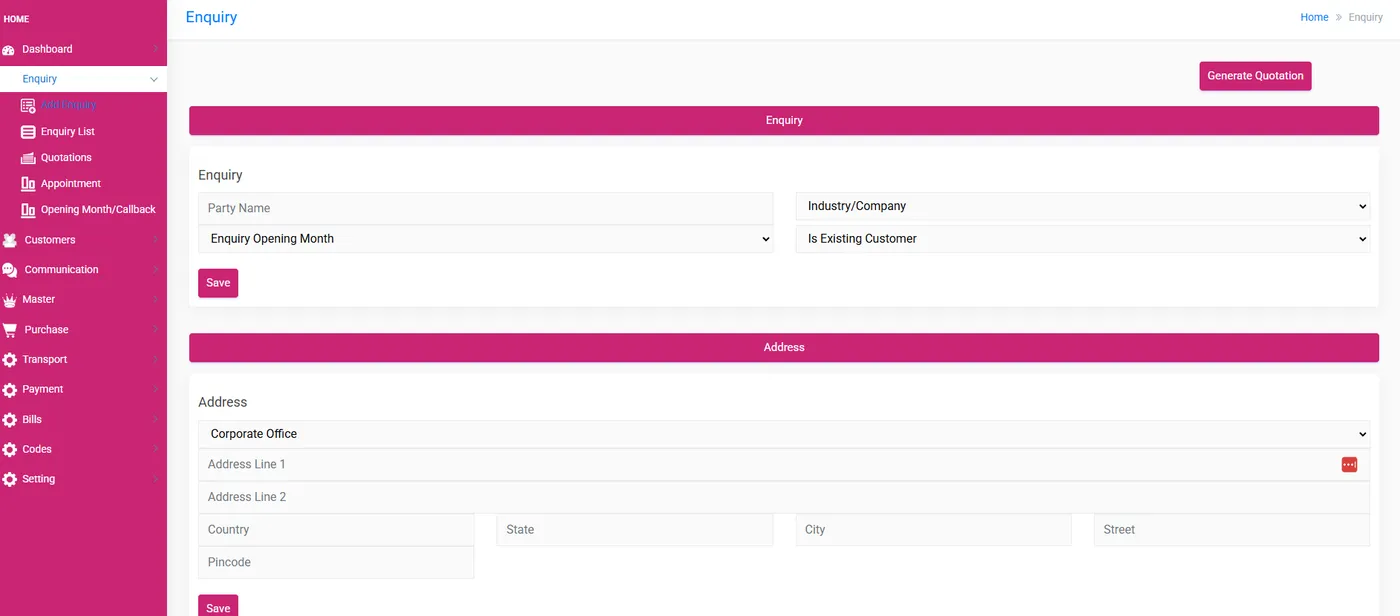 ERP Supereditors — Manufacturing & Order-Flow ERP, screen 2