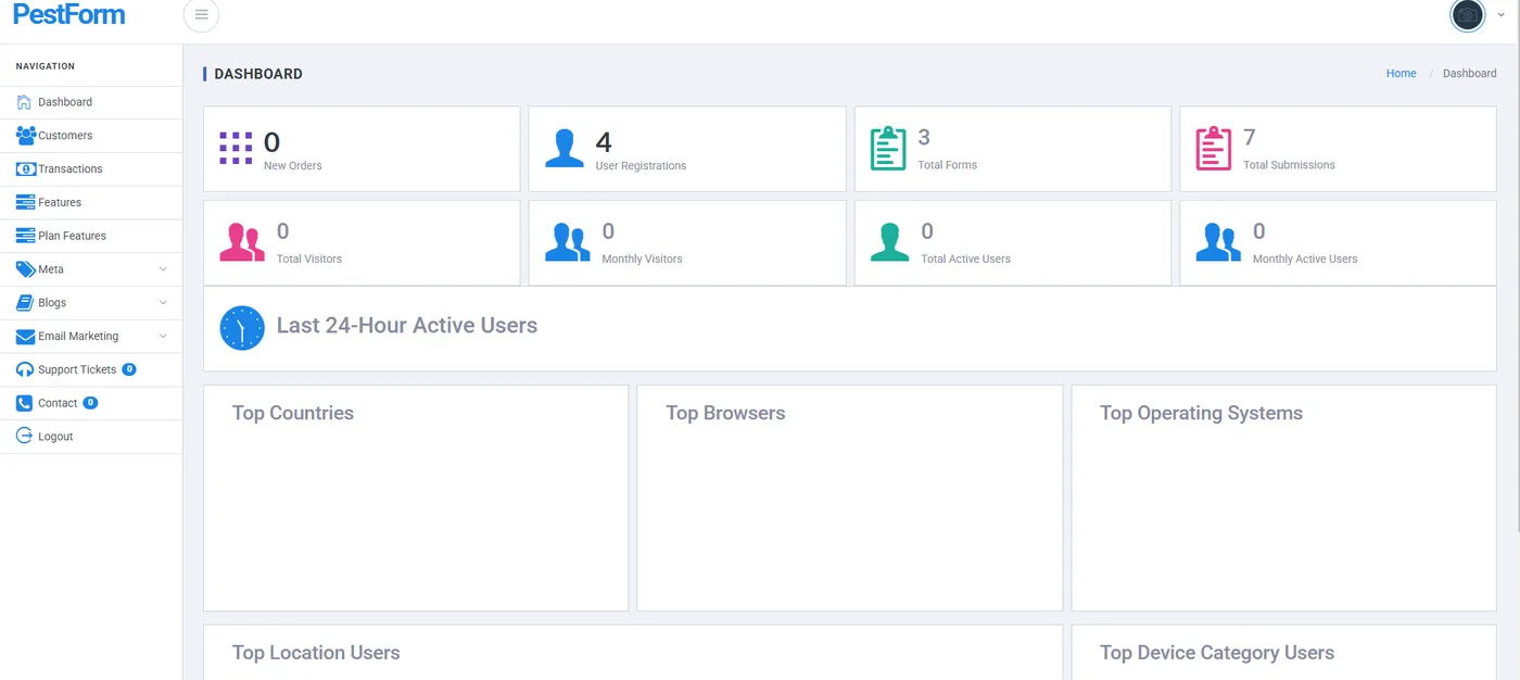 PestForm — Form-Backend SaaS (Form Endpoints as a Service), screen 3